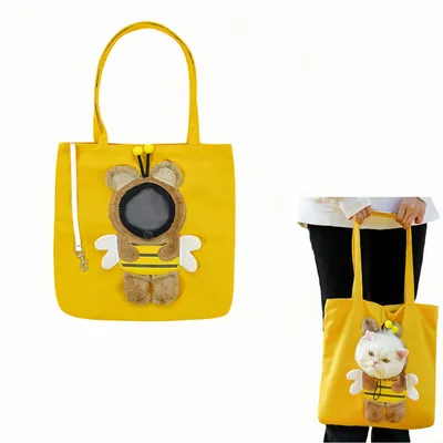 FurryFusion Sac pour animaux de compagnie en forme d'abeille jaune