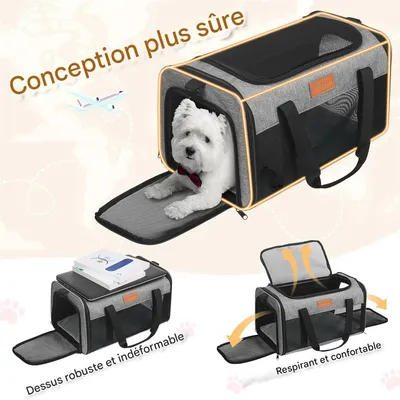 IntiMeg Sac de transport pour chat adapté aux voyages en avion