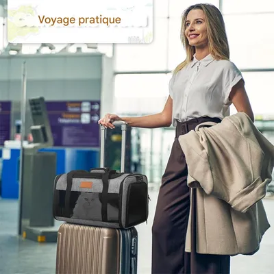 IntiMeg Sac de transport pour chat Convient à l'aviation