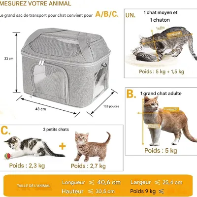 Petopia  Sac à dos pour animaux de compagnie