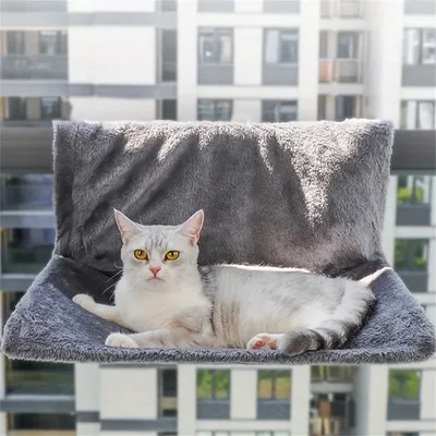 Pet Planet Hamaca de felpa en forma de L para gatos