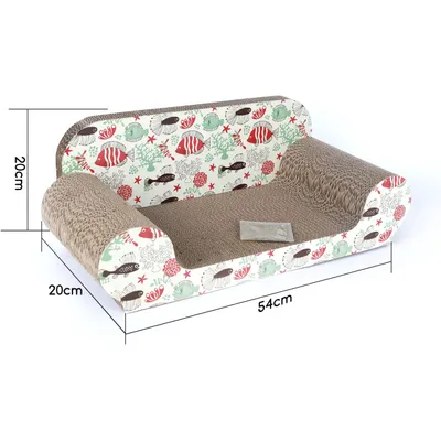 Planche à gratter pour chat, canapé avec herbe à chat