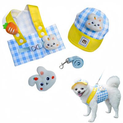 FurryFusion Ensemble de vêtements à carreaux bleus pour chien