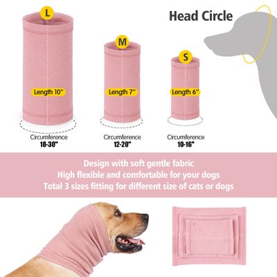 UAMLY Couvre-oreilles extensible pour chien, Rose