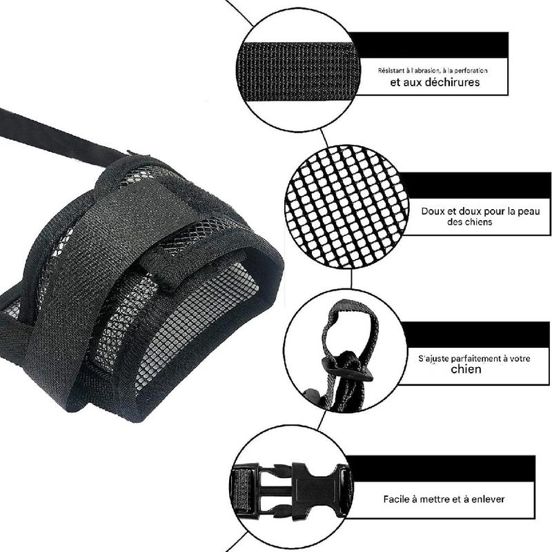 Petopia Muselière en Nylon Réglable pour Chiens