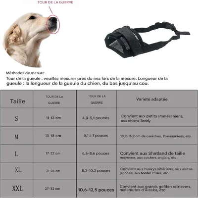 Petopia Muselière en Nylon Réglable pour Chiens