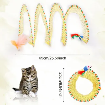 Pet Planet Chats Tunnel Jouet avec Ressort Interieur