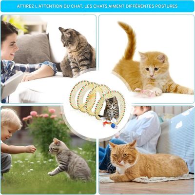 Pet Planet Chats Tunnel Jouet avec Ressort Interieur