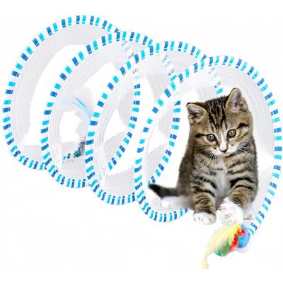 Pet Planet Chats Tunnel Jouet avec Ressort Interieur