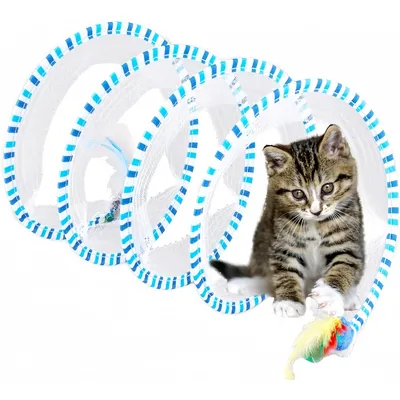 Pet Planet Chats Tunnel Jouet avec Ressort Interieur