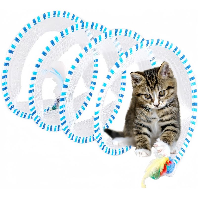 Pet Planet Chats Tunnel Jouet avec Ressort Interieur