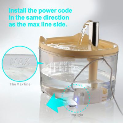UAMLY Fuente de agua para gatos con bomba silenciosa