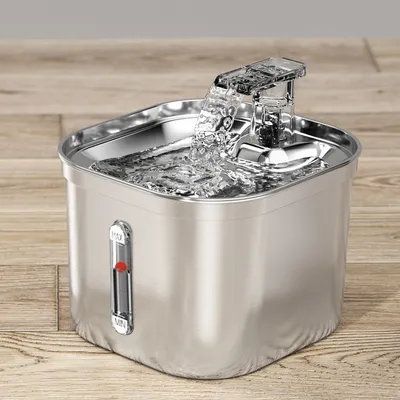 UAMLY Fontaine à eau en acier inoxydable pour chats d'intérieur