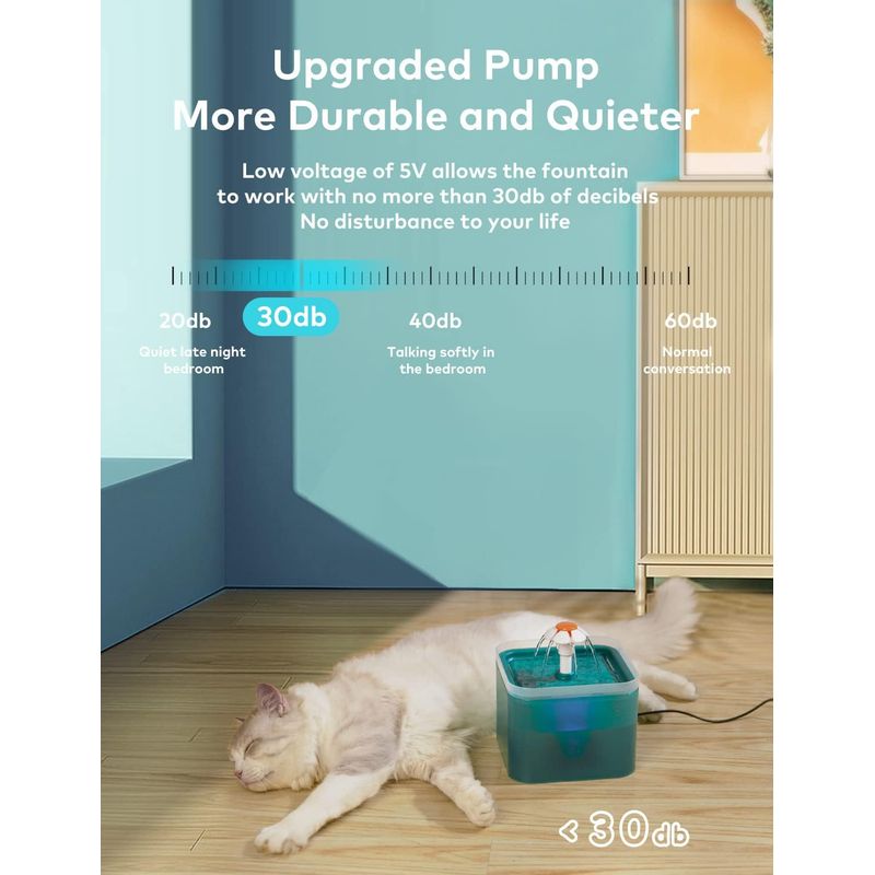 UAMLY Distributeur d'eau automatique à circulation pour chat