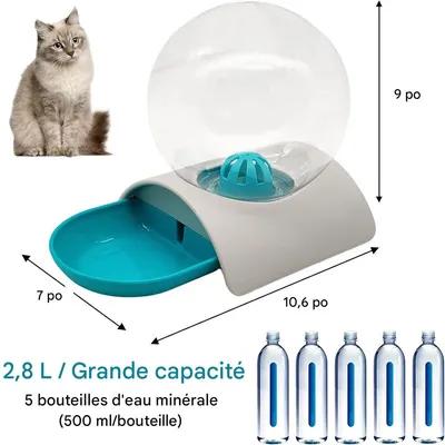 IntiMeg Fontaine à chat,rose,2.8L