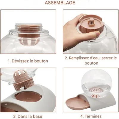 IntiMeg Fontaine à chat,rose,2.8L