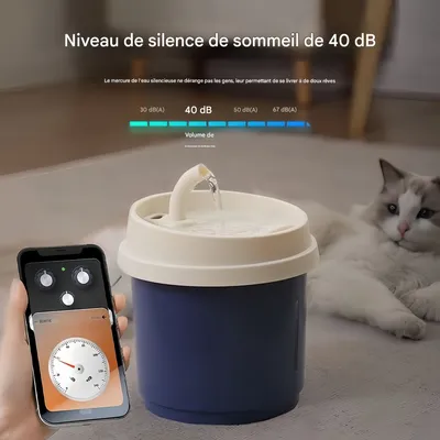 FurryFusion Fontaine à eau pour chat en forme de tasse à café
