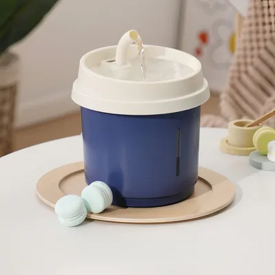 FurryFusion Fontaine à eau pour chat en forme de tasse à café