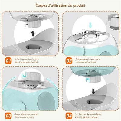 IntiMeg Fontaine à eau automatique pour chat et chien