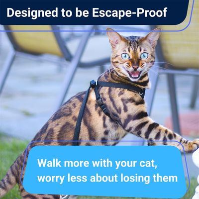 IntiMeg Anti-Ausreiß-Geschirr und Leine für Katzen