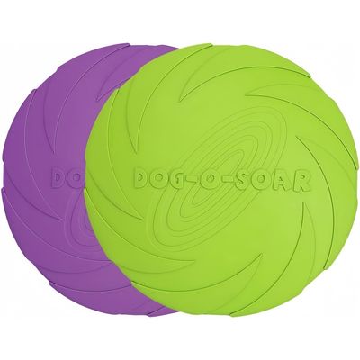 Pet Planet Chiens Deux - Pack Disques Volants en Caoutchouc Naturel