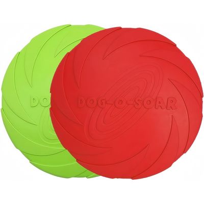 Pet Planet Chiens Deux - Pack Disques Volants en Caoutchouc Naturel