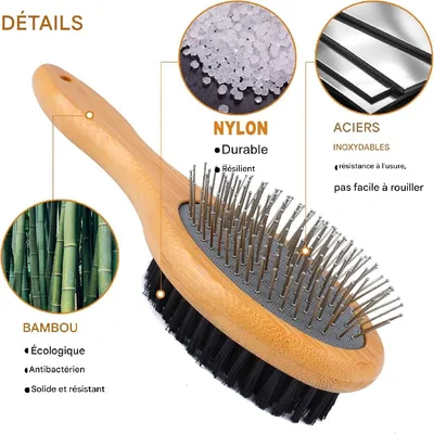 Petopia Brosse double face pour chien et chat