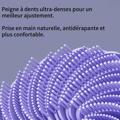 FurryFusion Brosse de bain ronde en silicone pour chien