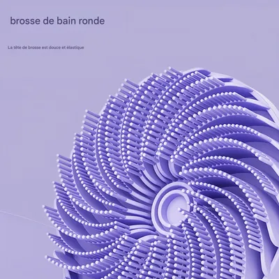 FurryFusion Brosse de bain ronde en silicone pour chien