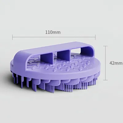 FurryFusion Brosse de bain ronde en silicone pour chien