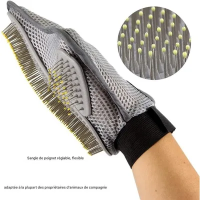 Pet Planet Chiens/Chats Deux - Pack Gants de Toilettage