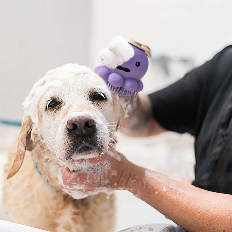 Petopia Brosse de toilettage en silicone pour animaux de compagnie