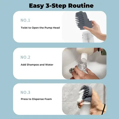 Petopia Brosse de bain 2 en 1 pour chien et chat