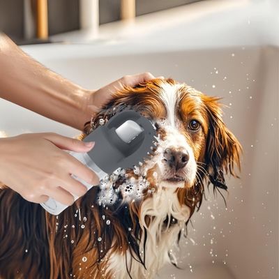 Petopia Brosse de bain 2 en 1 pour chien et chat