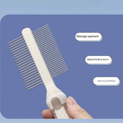 Petopia  Peigne double face pour animaux de compagnie