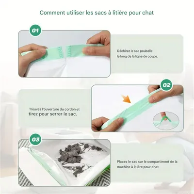 IntiMeg Lot de 40 sacs à litière pour chat