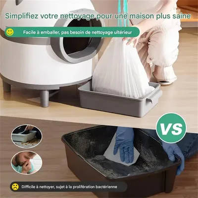 IntiMeg Lot de 40 sacs à litière pour chat