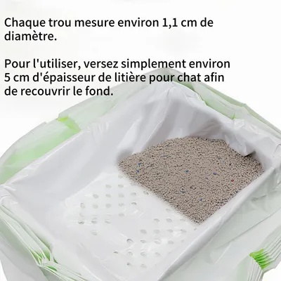FurryFusion Sac à litière pour chat (7 pièces)
