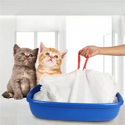 Pet Planet Lignes de bac à litière pour chat résistantes avec cordons