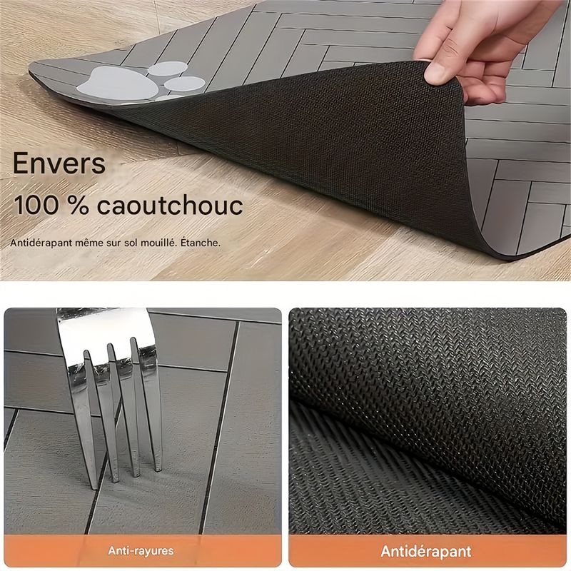 Pet Planet Tapis d'alimentation en argile diatomée 40×60cm