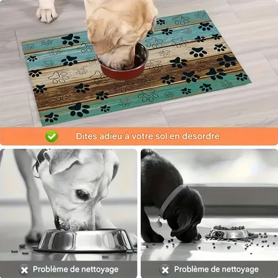 Pet Planet Tapis d'alimentation absorbant l'eau