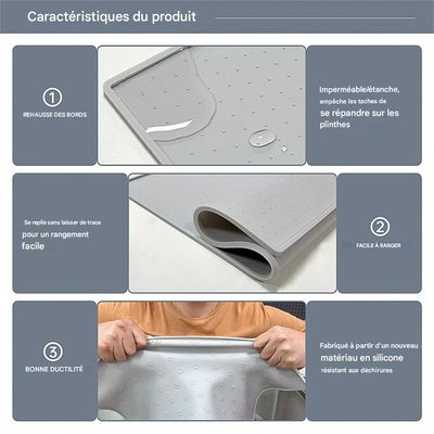 IntiMeg Tapis pour gamelle en silicone pour chien