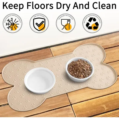 UAMLY Tapis de gamelle antidérapant en silicone pour chien