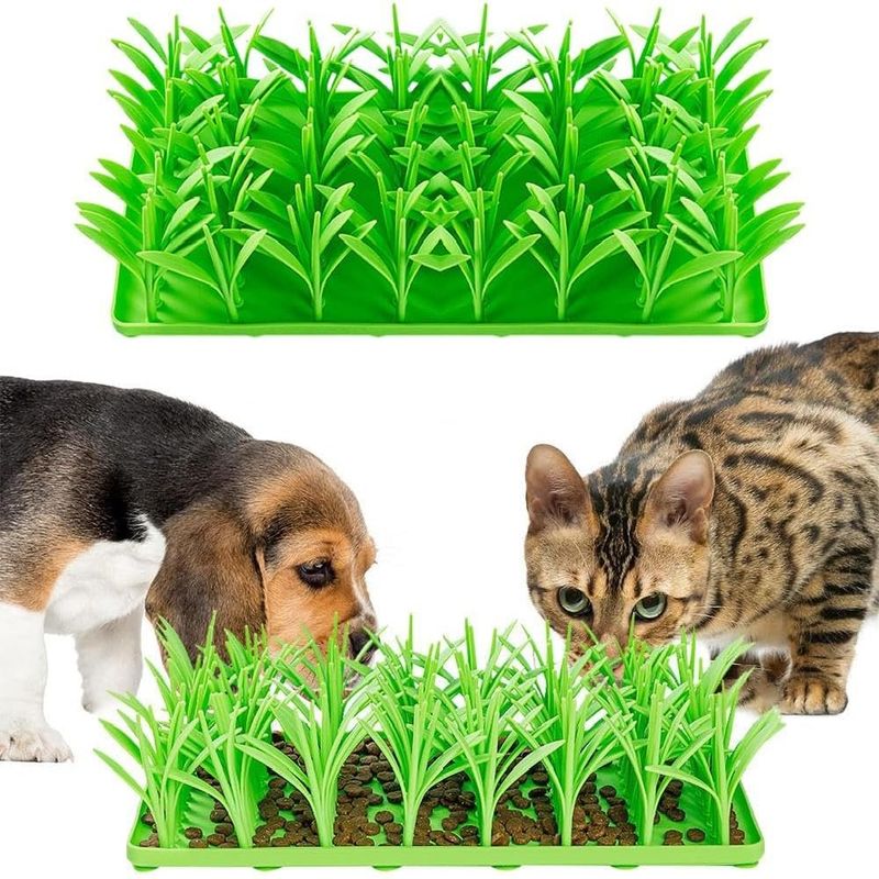 Petopia Tapis d'herbe en silicone pour chats et chiens