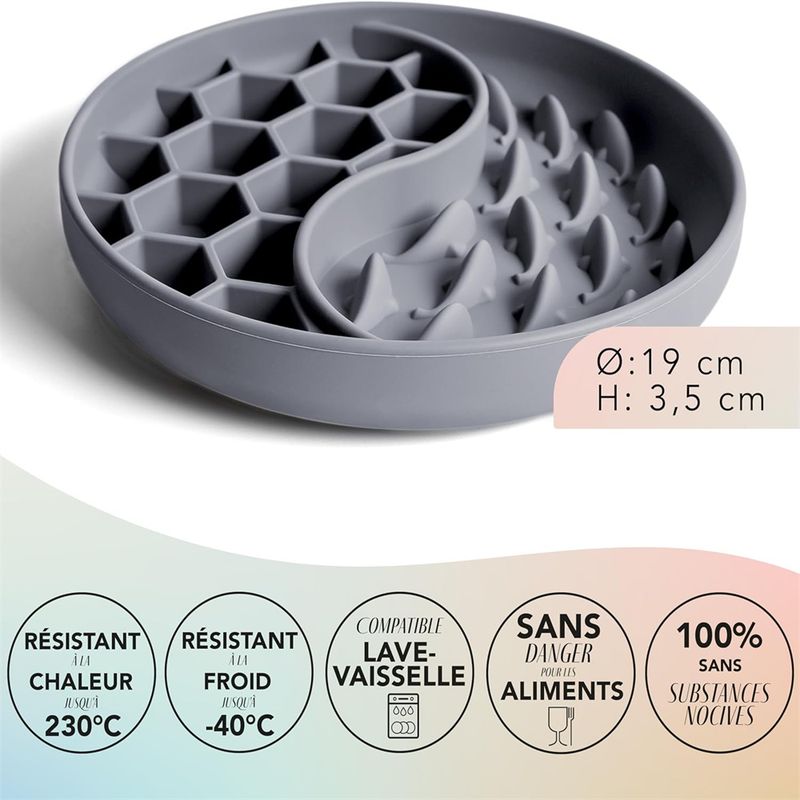Pet Planet Gamelle anti - glouton en silicone pour chiens et chats