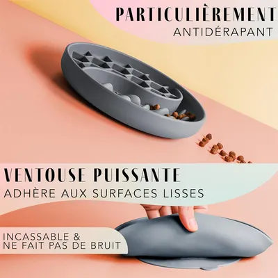 Pet Planet Gamelle anti - glouton en silicone pour chiens et chats