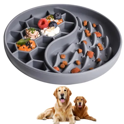 Pet Planet Comedero de silicona anti-tragantamiento para perros y gatos