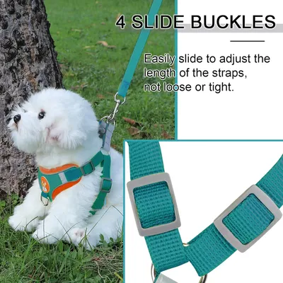 ZenPets Arnés antitirones ajustable para perros con correa reflectante