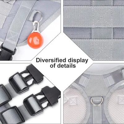 IntiMeg Harnais tactique pour chien en nylon 1000D