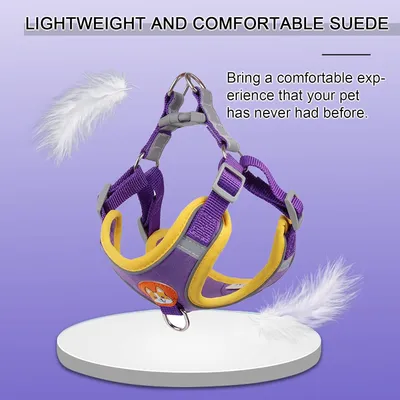 Harnais pour chien Anti - tir  Réglable Avec laisse Réfléchissant
